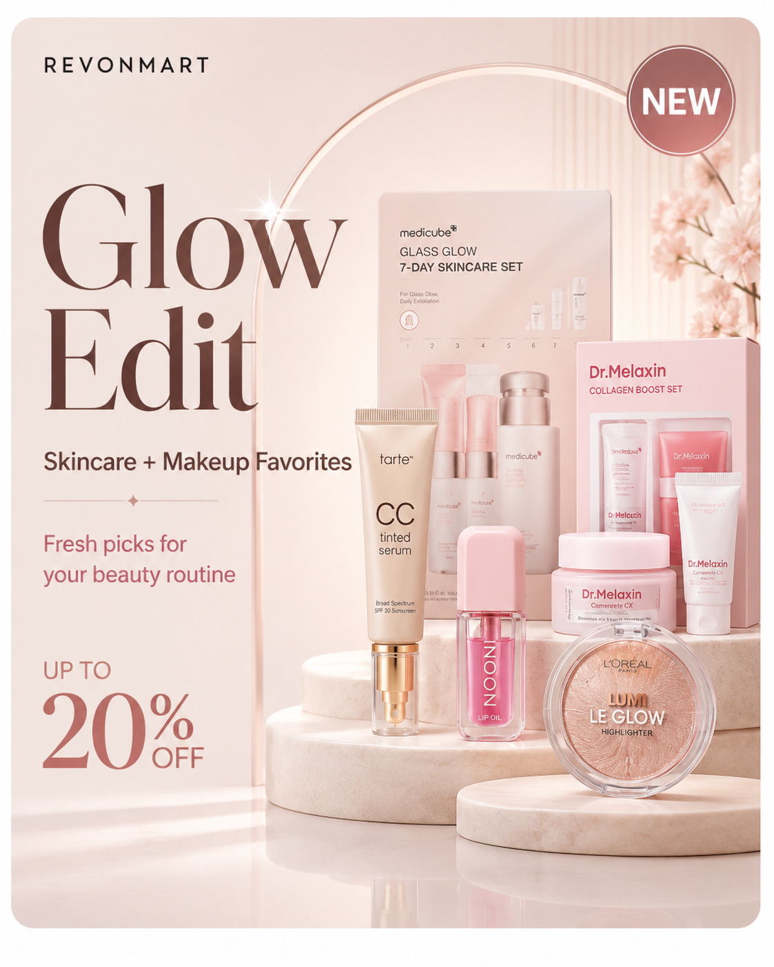 REVONMART Glow Edit beauty banner